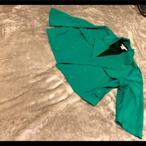 Emerald green short jacket/blazer